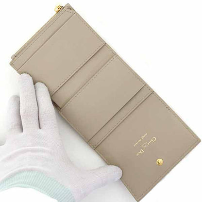 Dior Tri-fold wallet S3105UNJB lambskin beige Dior Jolie Hibiscus Wallet Women