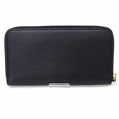 BURBERRY Long Wallet Purse 80840411 leather black Zip Around mens(Unisex)