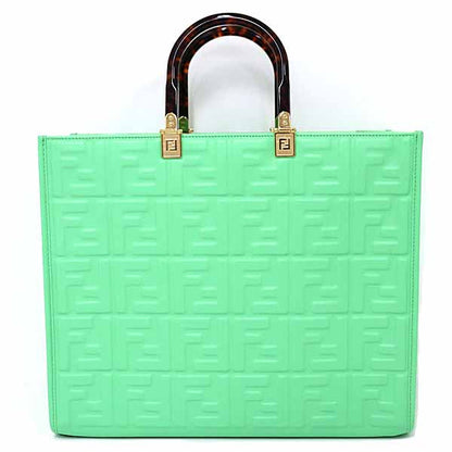 FENDI Tote Bag 8BH386 Smooth Rubbed green Sunshine Medium