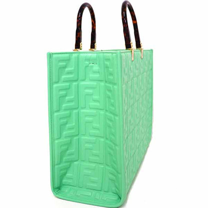 FENDI Tote Bag 8BH386 Smooth Rubbed green Sunshine Medium