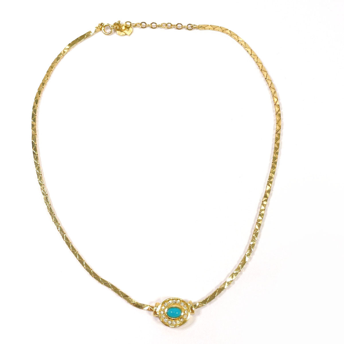 Christian Dior Necklace Metal, Rhinestone gold