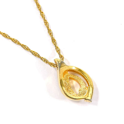 Christian Dior Necklace Gold Plated, Rhinestone gold
