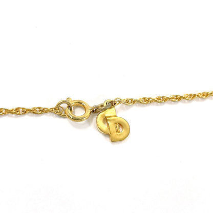 Christian Dior Necklace Gold Plated, Rhinestone gold