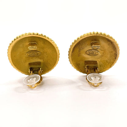 CHANEL Earring Gold Plated gold vintage logo