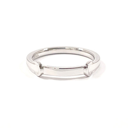 CELINE Ring Pt1000Platinum, Diamond Silver C logo