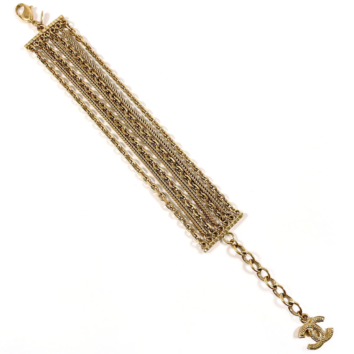 CHANEL bracelet metal gold Chain breath COCO Mark