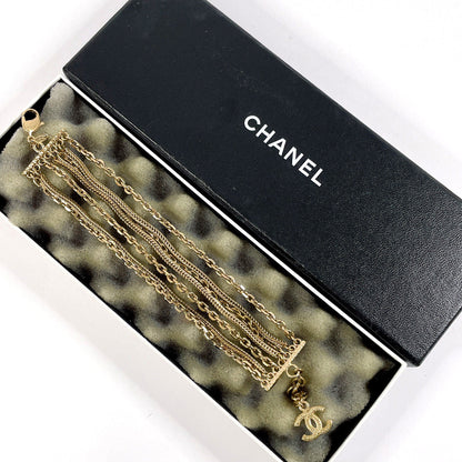 CHANEL bracelet metal gold Chain breath COCO Mark