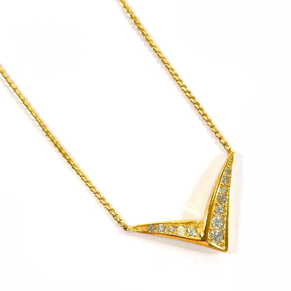 Christian Dior Necklace Metal, Rhinestone gold