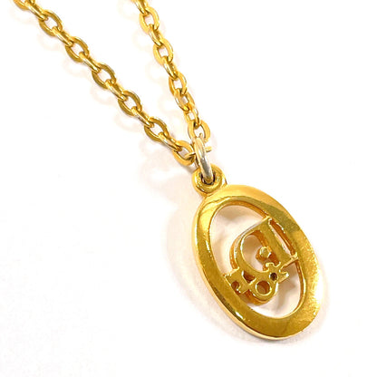 Christian Dior Necklace Gold Plated gold vintage logo