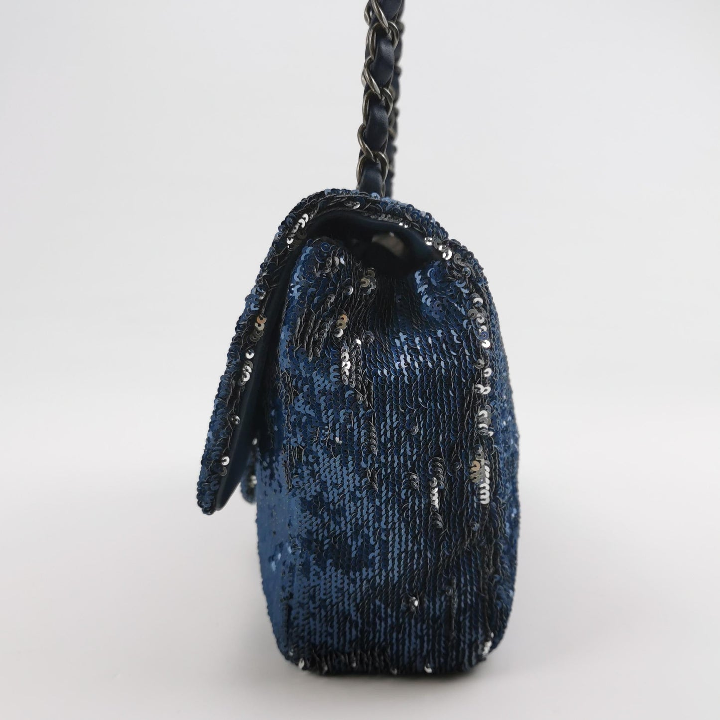 Chanel Coco Cuba Flap Bag Medium Navy Sequins