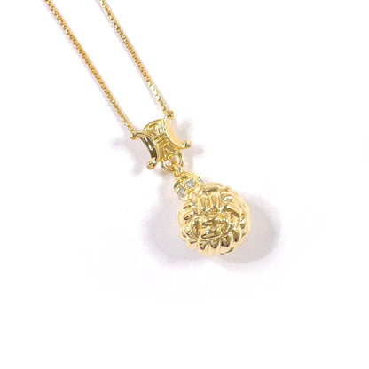 CELINE Necklace K18 Yellow Gold, Diamond gold Triomphe