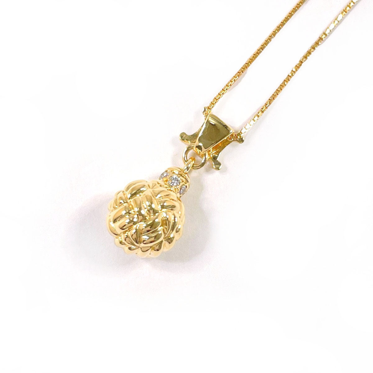 CELINE Necklace K18 Yellow Gold, Diamond gold Triomphe