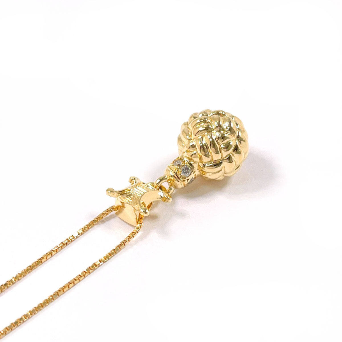 CELINE Necklace K18 Yellow Gold, Diamond gold Triomphe