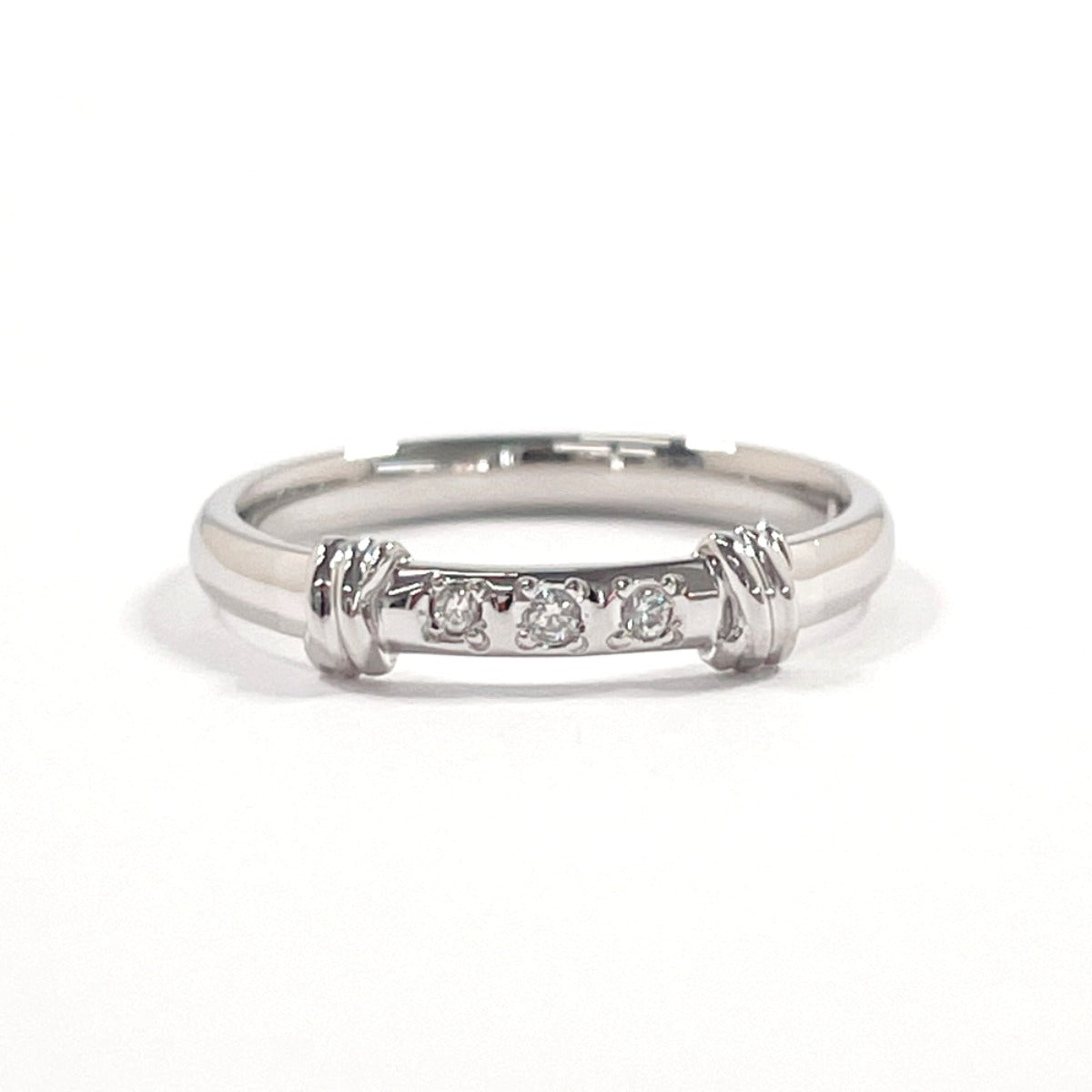 Burberrys Ring Pt900Platinum, Diamond Silver 12