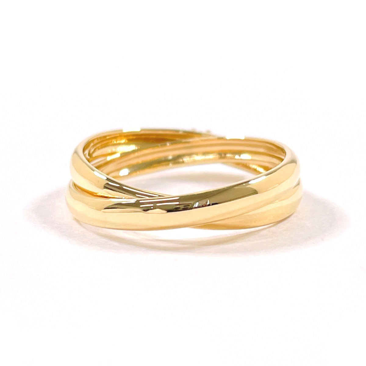 CELINE Ring K18 Yellow Gold, Diamond gold 2 stations logo triomphe