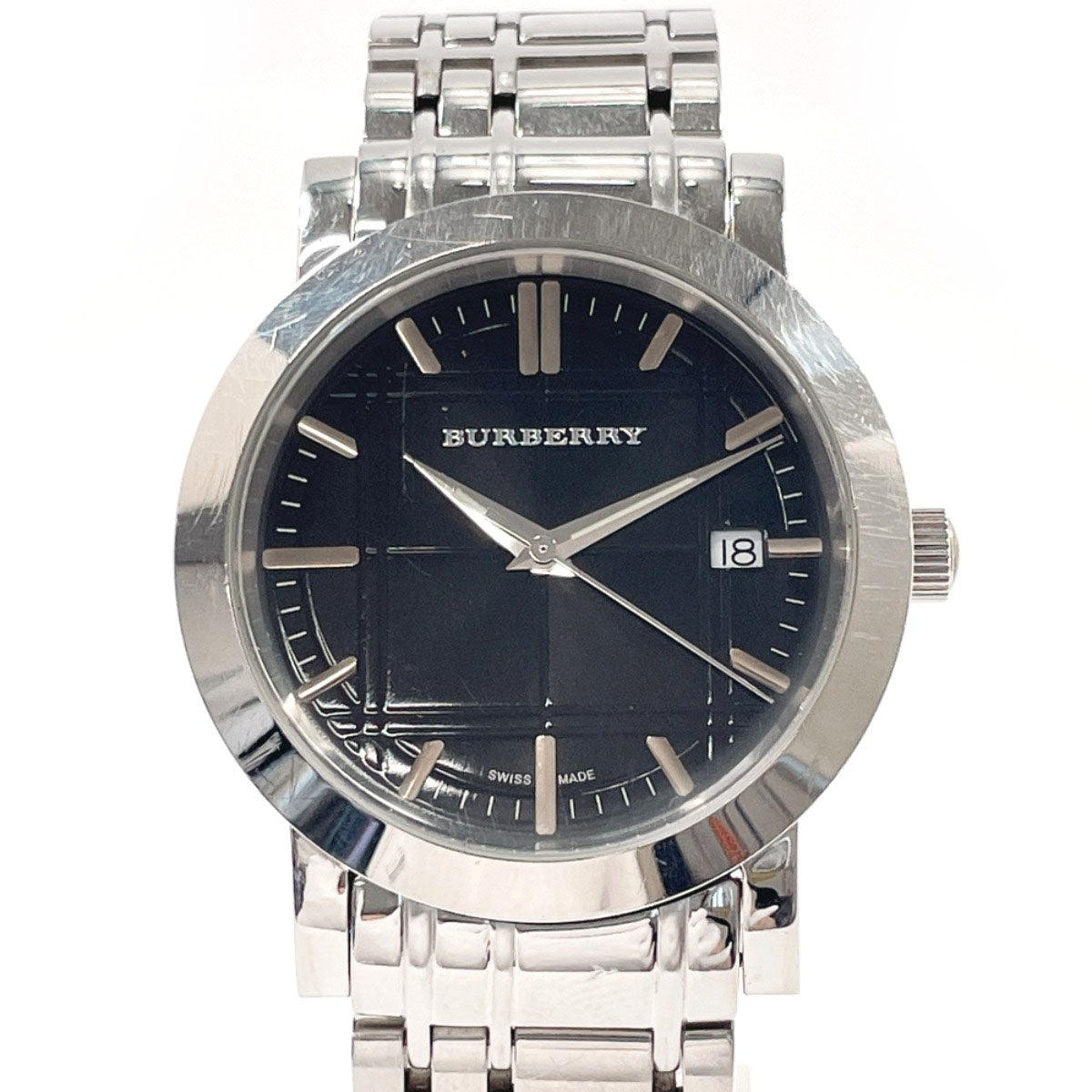 BURBERRY Watches Quartz BU1364 Stainless Steel Silver Heritage black dial