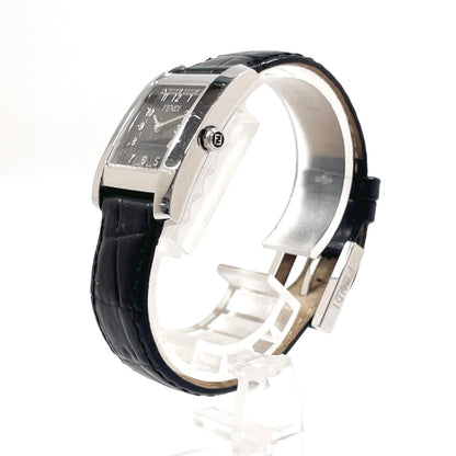FENDI Watches Quartz 150-7000L-724 Stainless Steel , Leather Silver Classico black dial