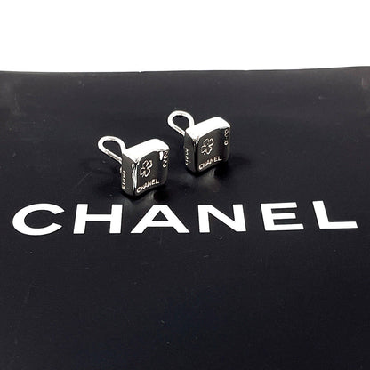 CHANEL Earring Silver925 Silver vintage square clover