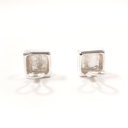 CHANEL Earring Silver925 Silver vintage square clover