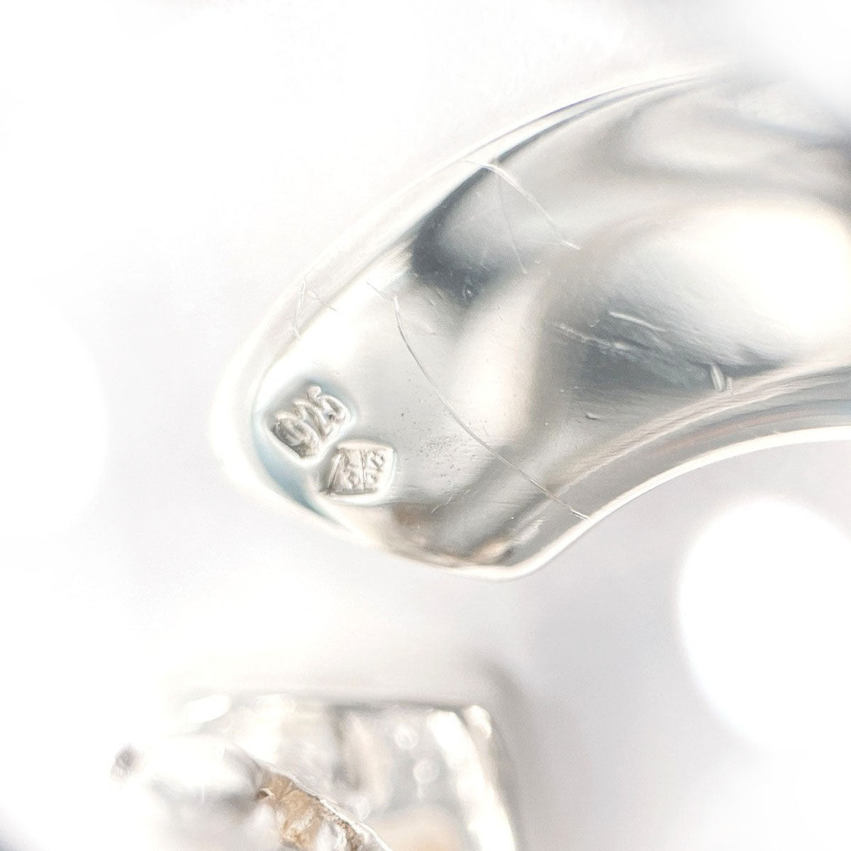 CHANEL Earring Silver925 Silver vintage logo