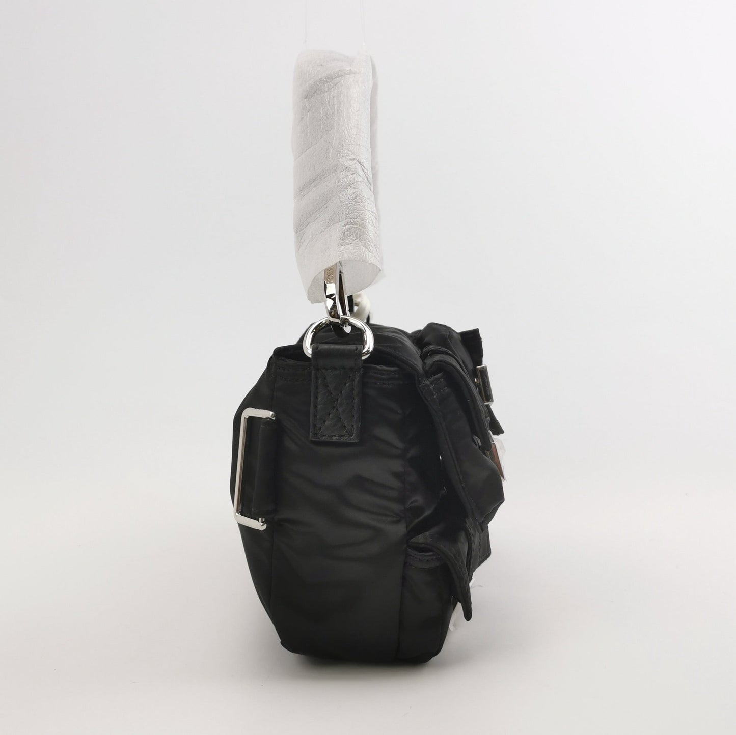 Fendi Baguette Cargo Multipocket Black Nylon 3-way Bag