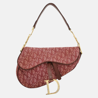 Dior Saddle Vintage Red Burgundy Oblique Shoulder bag