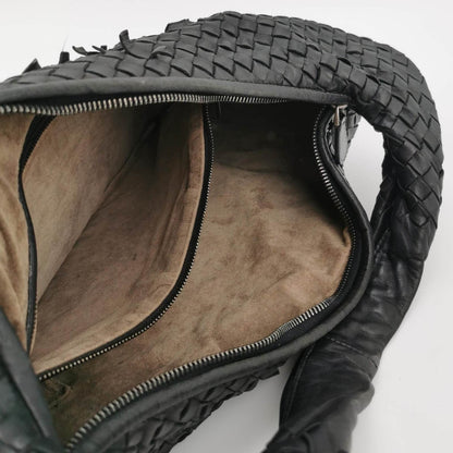 Bottega Veneta Intrecciato Hobo Bag Medium Black Lambskin leather 45cm