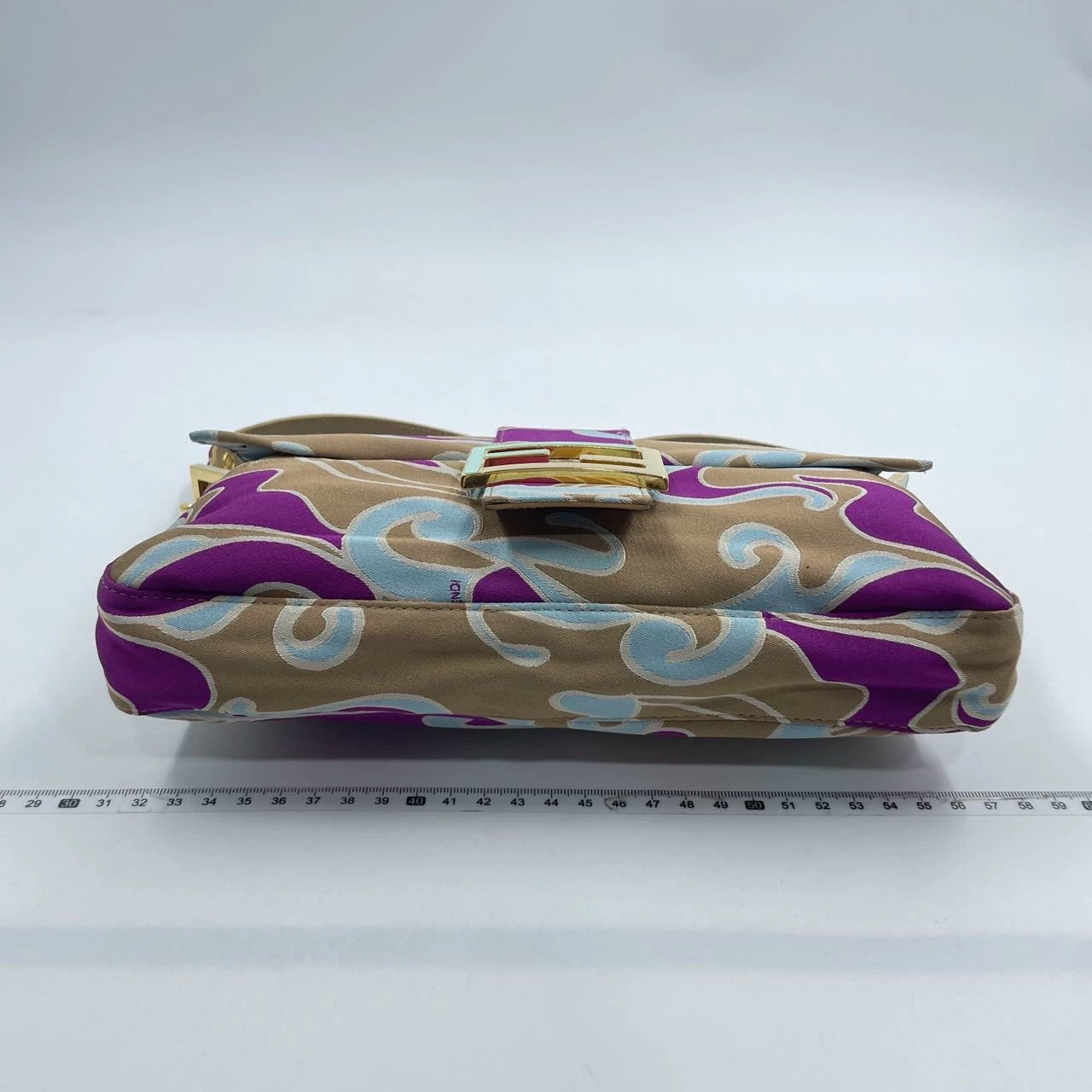 FENDI Baguette Multicolor Purple Fabric with Psychedelic prints