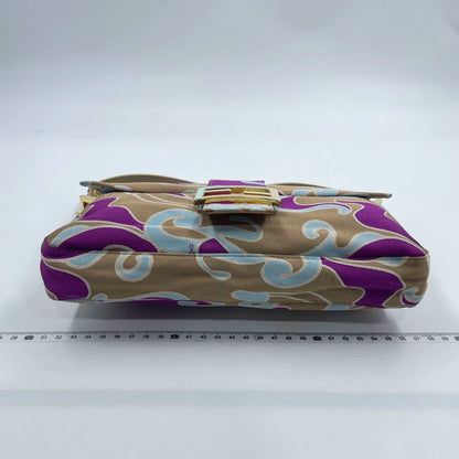 FENDI Baguette Multicolor Purple Fabric with Psychedelic prints