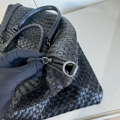 Bottega Veneta Maxi Convertible Tote Bag Hobo Black Leather Two-way Carry 50cm