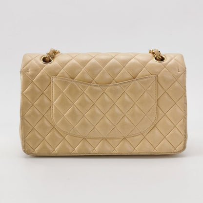 Chanel Classic Flap Medium Beige Lambskin Leather with Gold HW, 2009