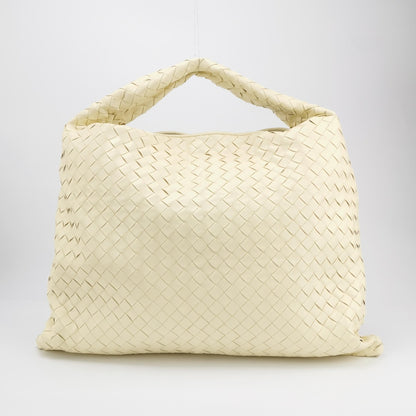 Bottega Veneta Hop Large Leather Pale Cream Yellow Hobo Bag