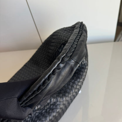 Bottega Veneta Belly Hobo Intrecciato Leather Black Large 52cm