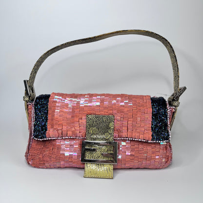 Fendi Baguette Pink Glitter sequins