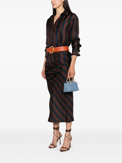 FENDI BY THE WAY FF DENIM MINI TOP HANDLE BAG