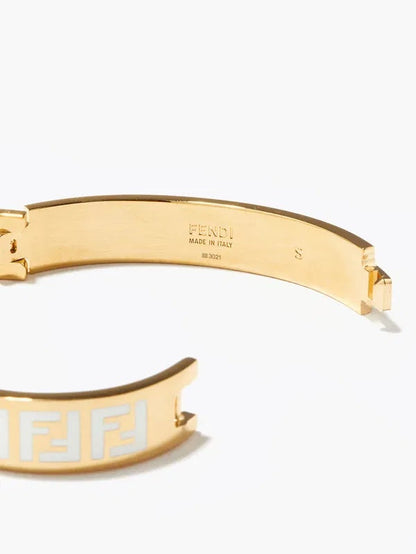 FENDI FF ENAMEL LOGO FOREVER BRACELET