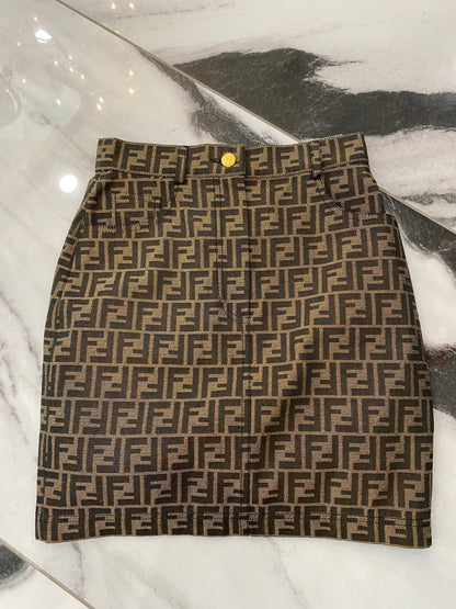 FENDI FF ZUCCA MINI SKIRT