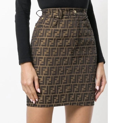 FENDI FF ZUCCA MINI SKIRT