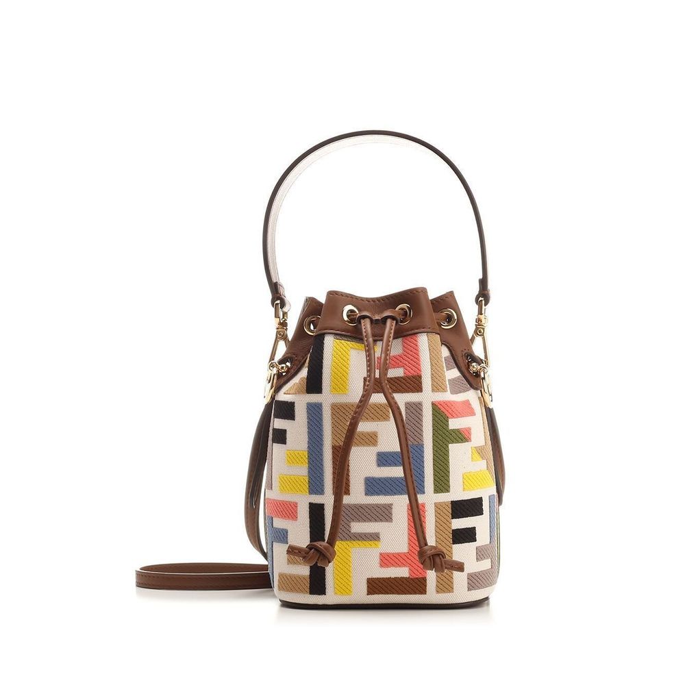 FENDI FF MULTICOLOR MINI MON TRÃSOR BUCKET BAG