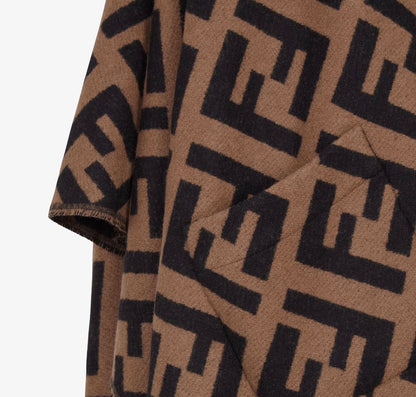 FENDI FF CASHMERE PONCHO