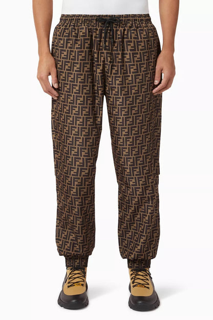 FENDI FF NYLON JOGGING TRACK PANTS