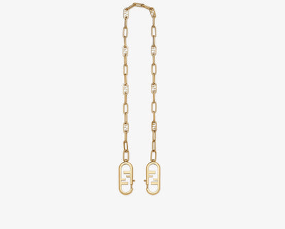 FENDI TIMELESS GOLD COLORED METAL CHAIN SHOULDER STRAP