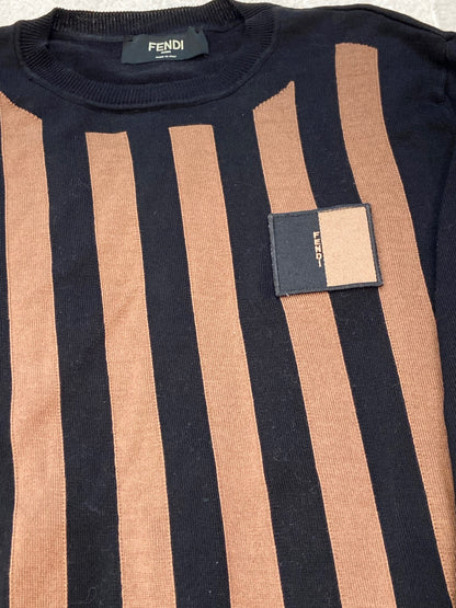 FENDI J PEQUIN STRIPED SWEATER