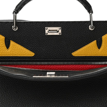 FENDI LARGE SELLERIA MONSTER PEEKABOO CALFSKIN LEATHER BAG