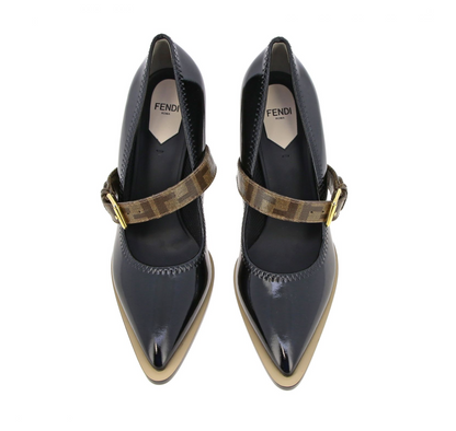 FENDI MARY JANE FFRAME COURT PUMPS