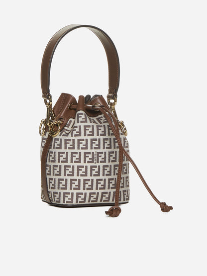 FENDI FF MINI MON TRÃSOR BUCKET BAG WITH SHOULDER STRAP