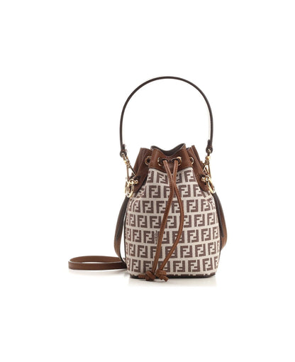 FENDI FF MINI MON TRÃSOR BUCKET BAG WITH SHOULDER STRAP