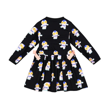 FENDI KIDS MONSTER DJ PRINT DRESS