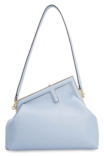 FENDI MEDIUM FENDI FIRST NAPPA LEATHER BAG AZZURO BABY BLUE