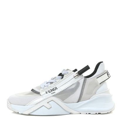 FENDI NYLON SUEDE TRANSPARENT FLOW LOW-TOP SNEAKERS